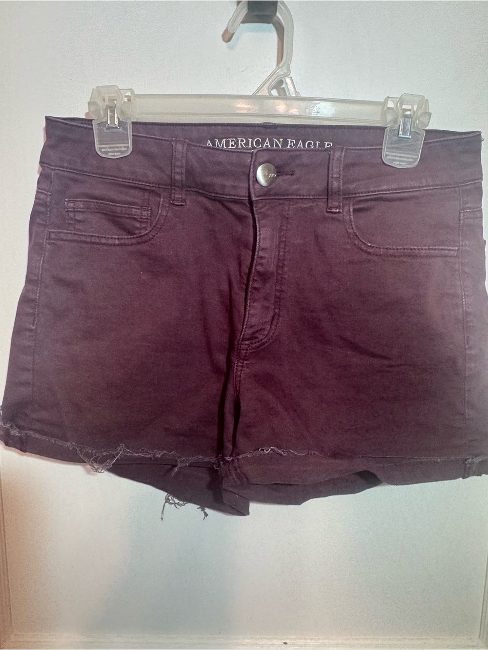 American Eagle Outfitters Women's Plum Denim Cutoff Shorts
